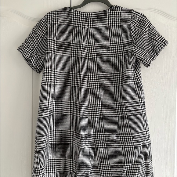 Zara Black and White Checkered Mini Dress - Picture 2 of 3